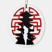 Samurais Keramikornament (Links)