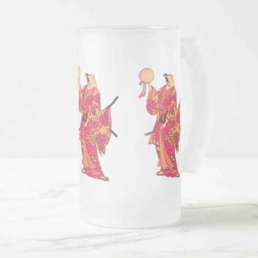 Samurais Mattglas Bierglas (VorderseiteRechts)