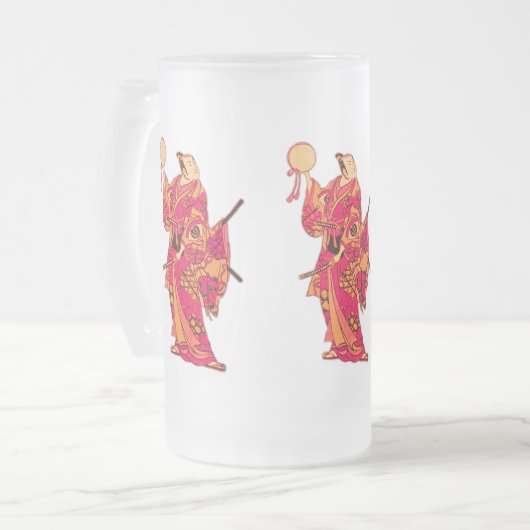 Samurais Mattglas Bierglas (Vorderseite Links)