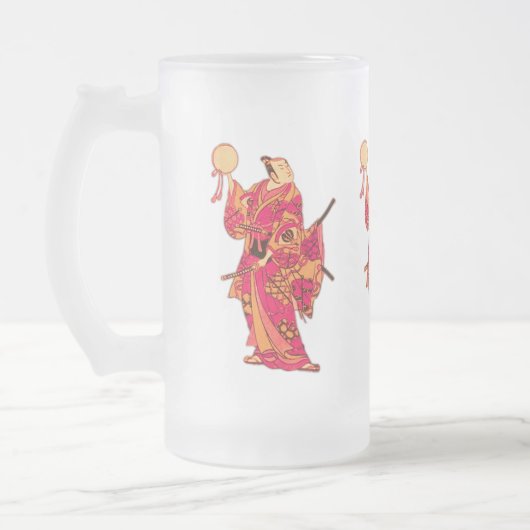 Samurais Mattglas Bierglas (Links)
