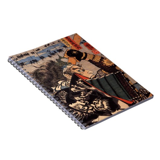 Samurais mit schöner Drache-Rüstung Notizblock (Rechte Seite)