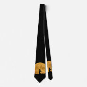 Samurais mit Vollmond Krawatte (Vorderseite)