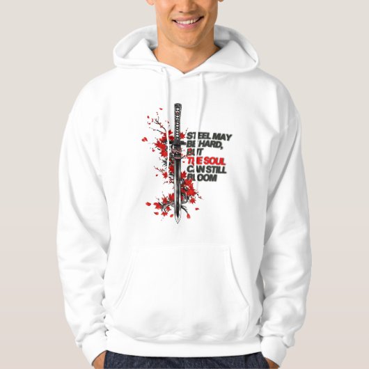 Samuraischwert mit roten Ahornblättern Hoodie (Vorderseite)