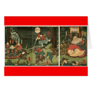Samuraitraining mit Tengu, circa 1859