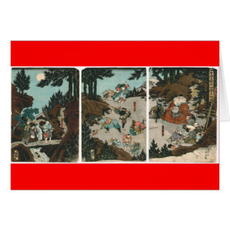 Samuraitraining mit Tengu, circa 1859
