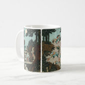 Samuraitraining mit Tengu, circa 1859 Kaffeetasse (Vorderseite Links)