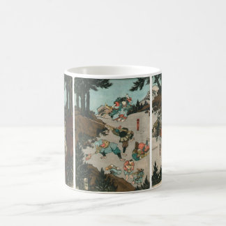 Samuraitraining mit Tengu, circa 1859 Kaffeetasse