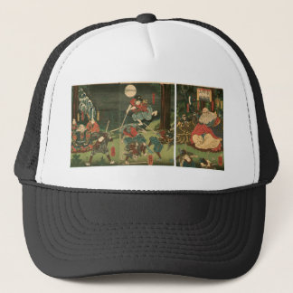Samuraitraining mit Tengu, circa 1859 Truckerkappe