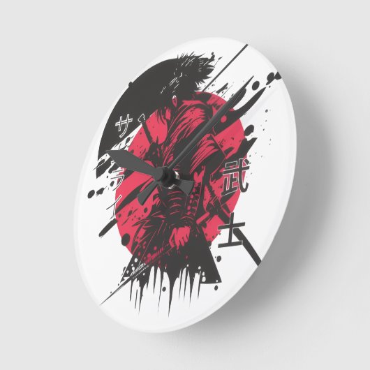 Samuri Style Runde Wanduhr (Winkel)