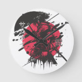 Samuri Style Runde Wanduhr (Vorderseite)