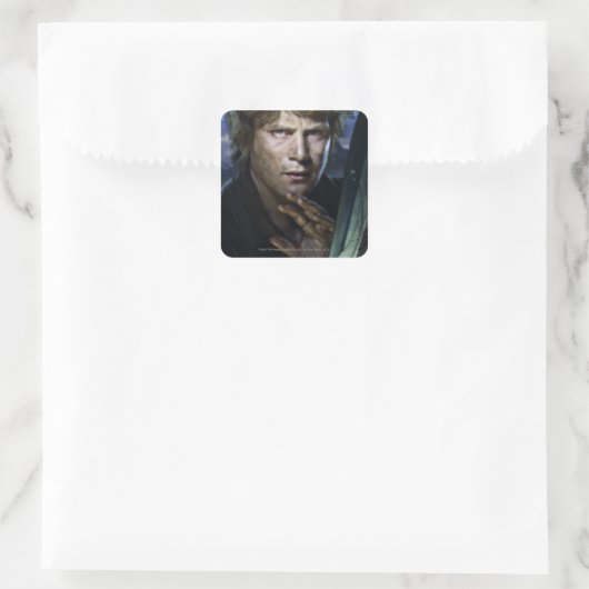 Samwise Quadratischer Aufkleber (Tasche)