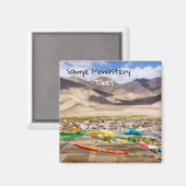 Samye Kloster Luftbild - Tibet, Asien Magnet (Vorderseite/Rückseite)