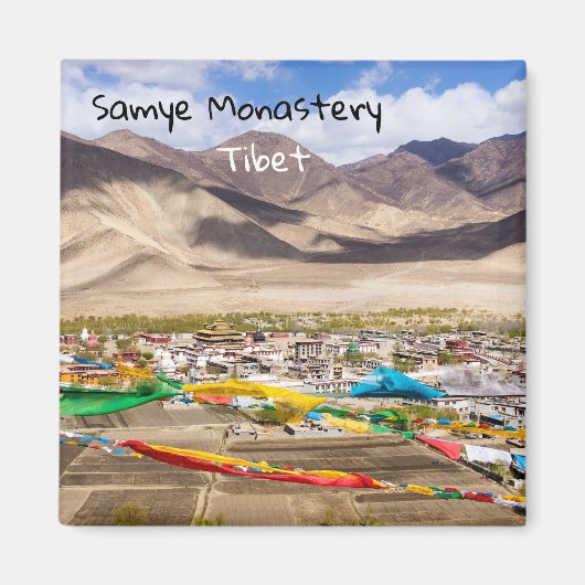 Samye Kloster Luftbild - Tibet, Asien Magnet (Vorne)