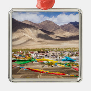 Samye Kloster Luftbild - Tibet, Asien Ornament Aus Metall