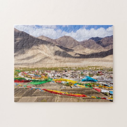 Samye Kloster Luftbild - Tibet, Asien Puzzle (Horizontal)