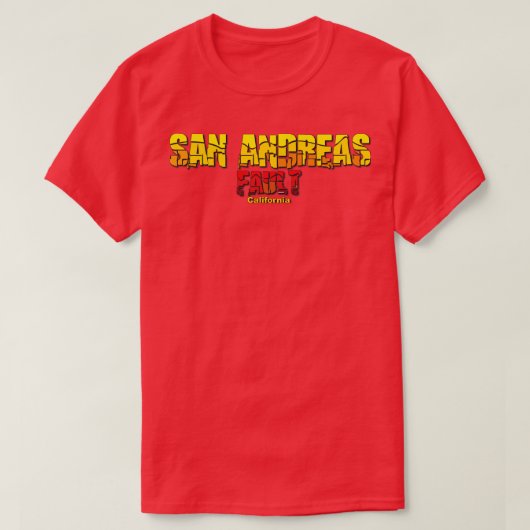 San Andreas Fault California T-Shirt (Design vorne)
