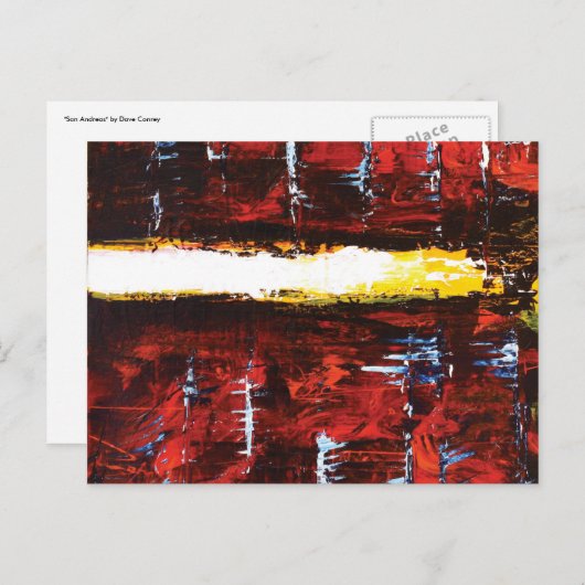 "San Andreas" - Moderne Abstrakte Kunst Postkarte (Vorne/Hinten)