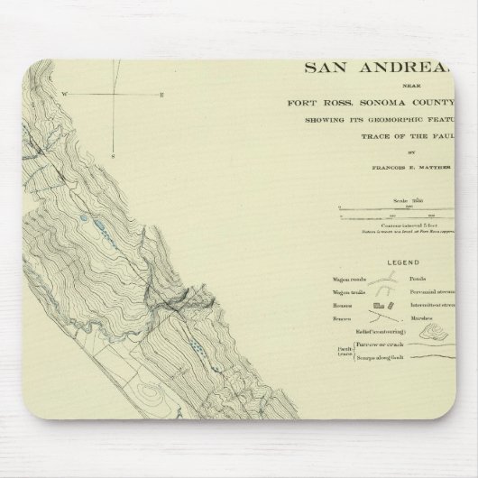 San Andreas Rift nahe Fort Ross Mousepad (Vorne)