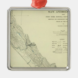 San Andreas Rift nahe Fort Ross Ornament Aus Metall
