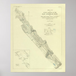 San- Andreasriß nahe Fort Ross Poster