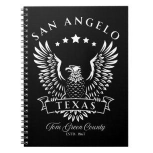 San Angelo Tom Green Landkreis Texas Vintag Eagle Notizblock