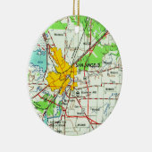 San Angelo Vintage Karte Keramik Ornament (Rechts)