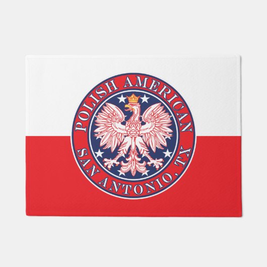 San Antonia Texas Polnischer Adler Fußmatte (Vorderseite)