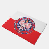 San Antonia Texas Polnischer Adler Fußmatte (Schrägansicht)