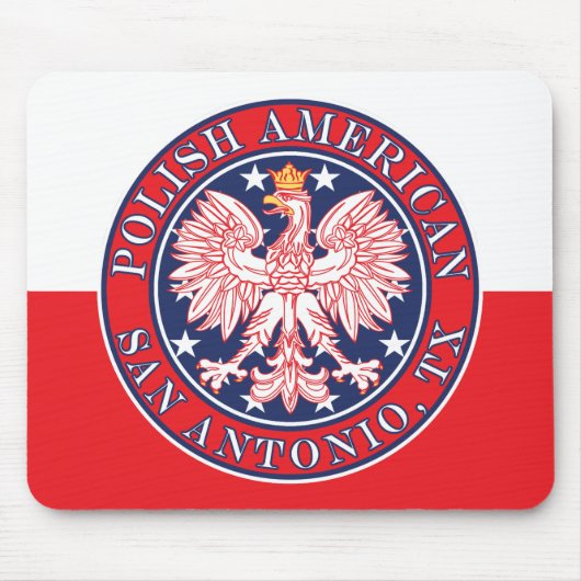 San Antonia Texas Polnischer Adler Mousepad (Vorne)