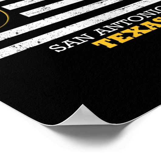 San Antonio 2024 Solar Eclipse 2024 040824 Eclipse Poster (Ecke)