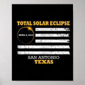 San Antonio 2024 Solar Eclipse 2024 040824 Eclipse Poster (Vorne)