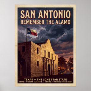San Antonio Alamo Denke an die Alamo  Poster