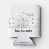San Antonio Alamo Vacation Kunst, Dichtung und Mus Dosenkühler (Rückseite)