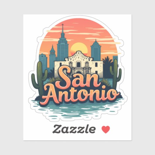 San Antonio Aufkleber (Blatt)