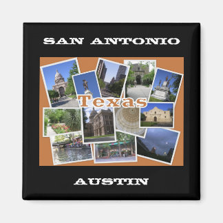 San Antonio/Austin Texas Collage Magnet
