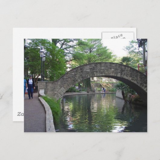 San Antonio Bridges Riverwalk Postkarte (Vorne/Hinten)