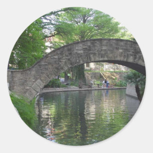 San Antonio Bridges Riverwalk Runder Aufkleber
