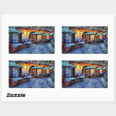 San Antonio Cafe Rechteckiger Aufkleber (Blatt)