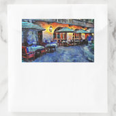 San Antonio Cafe Rechteckiger Aufkleber (Tasche)