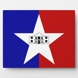 San Antonio City Flag Plaque Fotoplatte