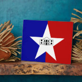 San Antonio City Flag Plaque Fotoplatte (Seite)