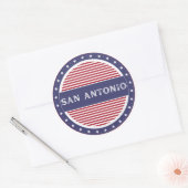 San Antonio City Pride Emblem – American Identity Runder Aufkleber (Umschlag)