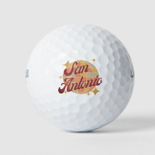 San Antonio City Texas Retro Golf Resort Golfball (Vorderseite)