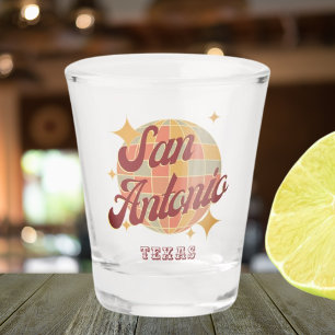 San Antonio City Texas Retro Vintag Schnapsglas