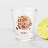 San Antonio City Texas Retro Vintag Schnapsglas (Vorderseite)