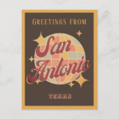 San Antonio City Texas Retro Vintage Postkarte (Vorderseite)