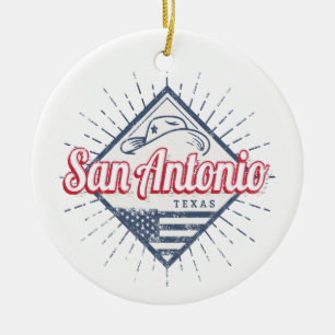 San Antonio City Texas Vereinigte Staaten Vintage Keramik Ornament