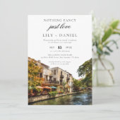 San Antonio Elopement Wedding Reception Einladung (Stehend Vorderseite)