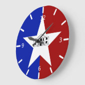 San Antonio-Flagge Große Uhr (Winkel)