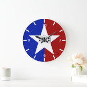 San Antonio-Flagge Große Uhr (Zuhause)
